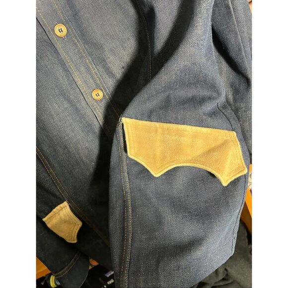 Vtg Men’s 70s Lee Blue Denim Suit Jacket Blazer Western Disco - Picture 3 of 7